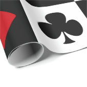 Papier Cadeau Quatre costumes de carte (Coin rond)