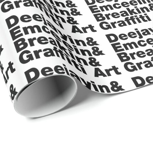 Papier Cadeau Quatre éléments de hip hop (Coin rond)