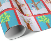 Papier Cadeau Quatre saisons (Coin rond)
