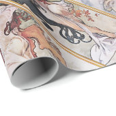 Papier Cadeau Quatre Saisons, Mucha (Coin rond)