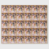 Papier Cadeau Quatre saisons par art déco Nouveau d'Alfons Mucha (Plat)