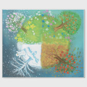 Papier Cadeau Quatre saisons sur Terre (Plat)