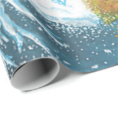 Papier Cadeau Quatre saisons sur Terre (Coin rond)