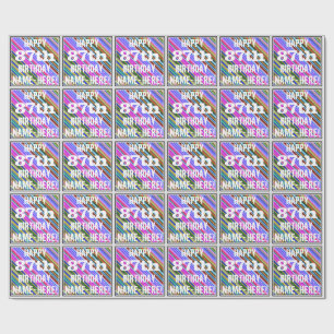 Papier Cadeau Quatre-vingt-dix-septième anniversaire vibrant et