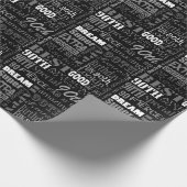 Papier Cadeau Quatre-vingt-dixième monogramme personnalisé de (Coin)