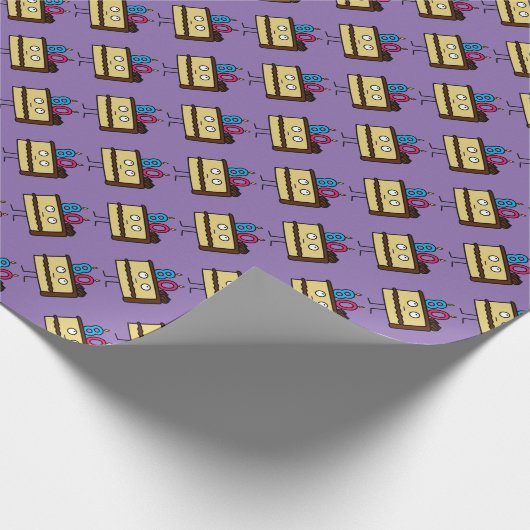 Papier Cadeau quatre-vingtième Gâteau d'anniversaire avec des (Coin)