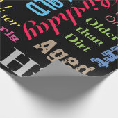 Papier Cadeau quatre-vingtième Joyeux anniversaire dans une (Coin)