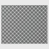 Papier Cadeau Quatrefoil dans les tons gris (Plat)