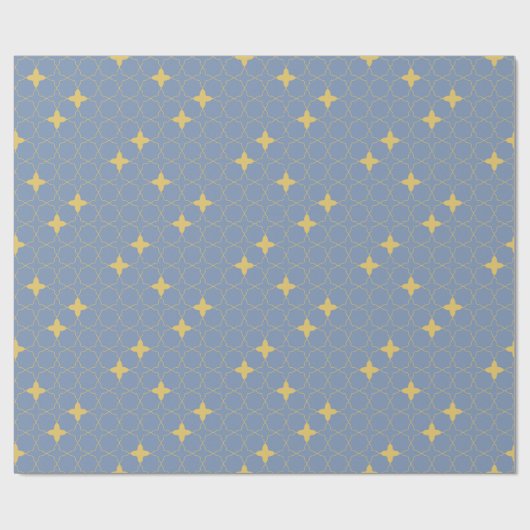 Papier Cadeau Quatrefoil Geometric Pattern Wrapping Paper (Plat)