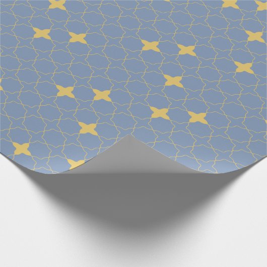 Papier Cadeau Quatrefoil Geometric Pattern Wrapping Paper (Coin)