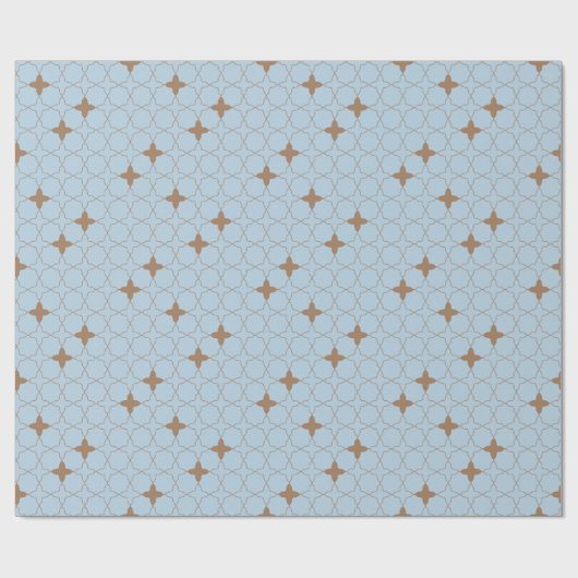 Papier Cadeau Quatrefoil Geometric Pattern Wrapping Paper (Plat)