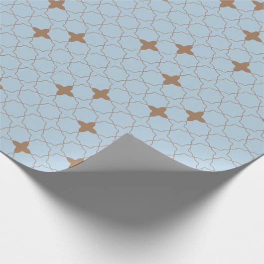 Papier Cadeau Quatrefoil Geometric Pattern Wrapping Paper (Coin)