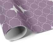Papier Cadeau Quatrefoil Geometric Pattern Wrapping Paper (Coin rond)