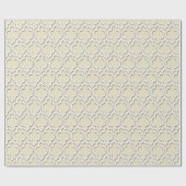 Papier Cadeau Quatrefoil marocain Beige Blanc XL #7DS (Plat)
