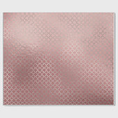 Papier Cadeau Quatrefoil Silver Glam Rose Or brillant (Plat)