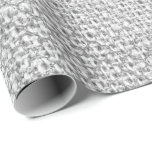 Papier Cadeau Quatrefoil Silver Gris Graphite Monochromati Linen<br><div class="desc">Minimalisme et élégance Art Déco Glam et papier d'enveloppement chic et délicat</div>