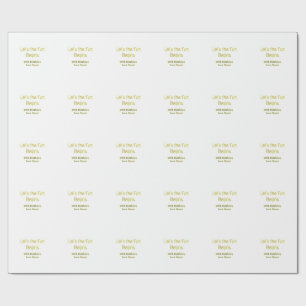 Papier Cadeau que le plaisir commence édition jaune bleu 20e ann