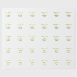 Papier Cadeau que le plaisir commence édition jaune bleu 20e ann
