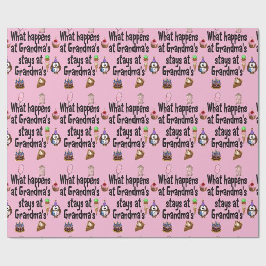 Papier Cadeau Que se passe-t-il chez grand-mère (Plat)