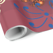 Papier Cadeau Que votre Noël soit joyeux et lumineux (Coin rond)