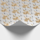 Papier Cadeau Queen Bee Comb Grill Sepia Black Silver Grey (Coin)