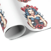 Papier Cadeau Queen of Spades Thunder_Cove (Coin rond)