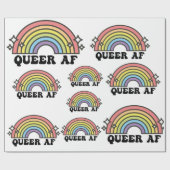 Papier Cadeau Queer AF Gay pride Lesbian Trans Bisexual LGBTQ (Plat)