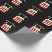 Papier Cadeau Quel est Poppin Funny Popcorn Pun Dark BG (Coin)