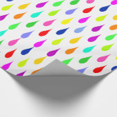 Papier Cadeau Quelque chose mais gouttelettes grises (Coin)