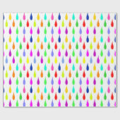 Papier Cadeau Quelque chose mais gouttelettes grises (Plat)