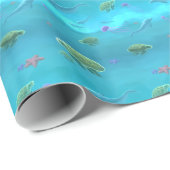 Papier Cadeau Quelque part sous la mer (Coin rond)