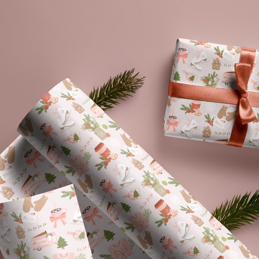 Papier Cadeau Quelques-unes de mes choses de Noël préférées Mono