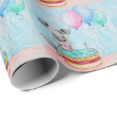 Papier Cadeau Quelqu'Un A-T-Il Dit Un Gâteau D'Anniversaire ? (Coin rond)