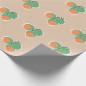 Papier Cadeau Quenepas Espagnol Limes Fruit Main tiré (Coin)