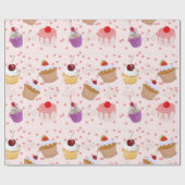 Papier Cadeau quequitos gâteaux motif (Plat)