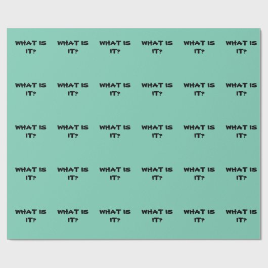 Papier Cadeau Qu'est-ce que c'est ? (Plat)