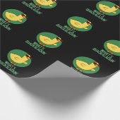 Papier Cadeau Qu'est-ce que Quackalackin Funny Duck Pun Dark BG (Coin)