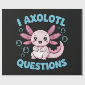 Papier Cadeau Questions sur l'Axolotl (Plat)