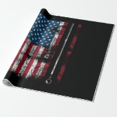 Papier Cadeau Queue de billard drapeau américain Mignon jeu de t (Déroulé)