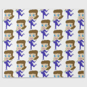 Papier Cadeau queue de lapin de chibi (Plat)