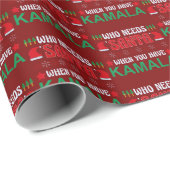 Papier Cadeau Qui a besoin de Père Noël quand vous avez Kamala H (Coin rond)