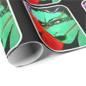 Papier Cadeau "Qui certain regard" sur le papier d'emballage (Coin rond)