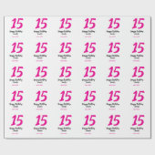 Papier Cadeau quiencenera 15e anniversaire ajouter date année te (Plat)