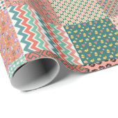 PAPIER CADEAU QUILT CRAZY (Coin rond)