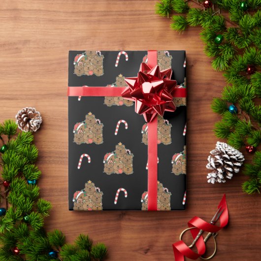 Papier Cadeau Qukka Christmas Tree Funny Animal Christmas (Cadeau de vacances)