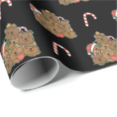 Papier Cadeau Qukka Christmas Tree Funny Animal Christmas (Coin rond)