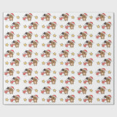 Papier Cadeau Quokka Avec Snowman En Hiver À Noël (Plat)