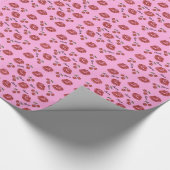 Papier Cadeau RAB Rockabilly Cherry Kisses on Pink (Coin)