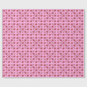 Papier Cadeau RAB Rockabilly Cherry Kisses on Pink (Plat)