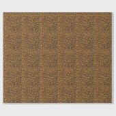 Papier Cadeau RAB Rockabilly Imprimé Léopard Marron Or (Plat)